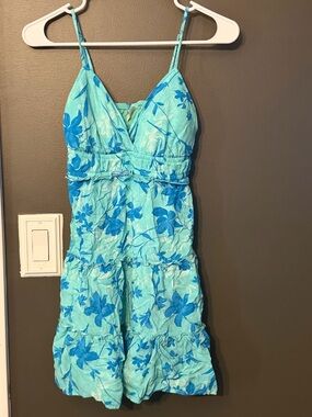 NOBO Aqua and Bright Blue Floral Sundress